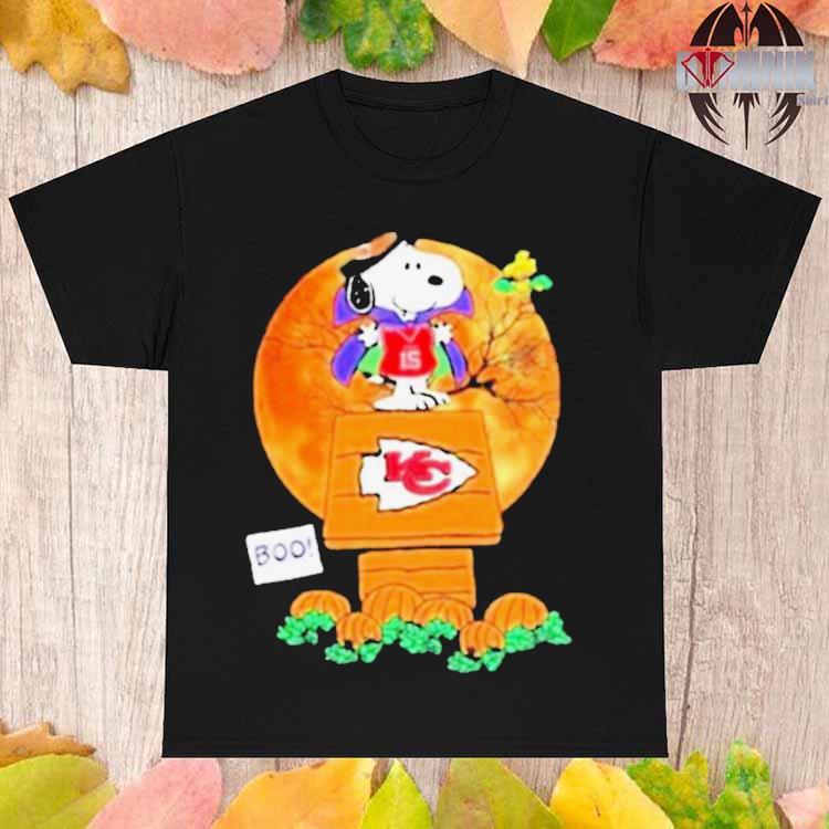 Official Snoopy and Woodstock Witch Boo Kansas City Chiefs Halloween Logo  Shirt, hoodie, sweater, long sleeve and tank top