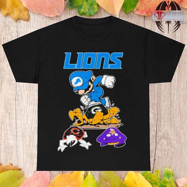 Super Mario Detroit Lions Packers Bears And Vikings shirt, hoodie, sweater,  long sleeve and tank top