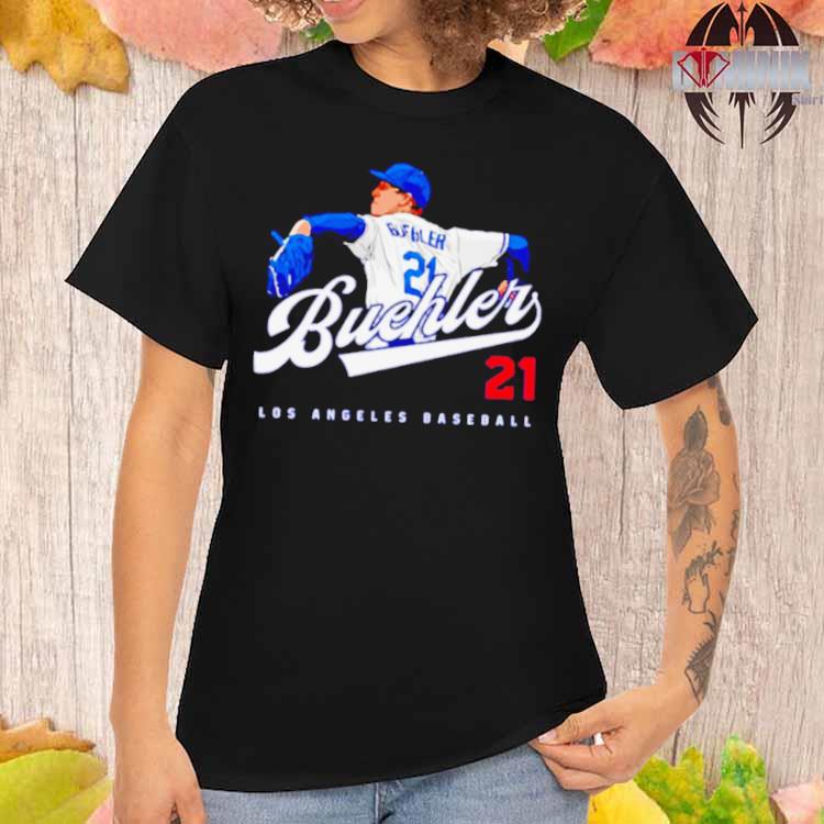 LaLaLandTshirts Walker Buehler Boogeyman Los Angeles Baseball Fan V2 T Shirt Long Sleeve / White / 3 X-Large