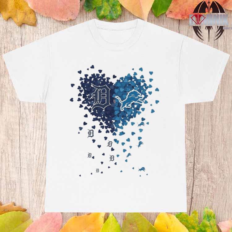 Detroit Tigers Detroit Lions Tiny Heart Shape 2023 T-shirt,Sweater, Hoodie,  And Long Sleeved, Ladies, Tank Top