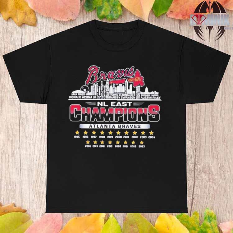 Official Atlanta braves 2023 nl east champions skyline T-shirt