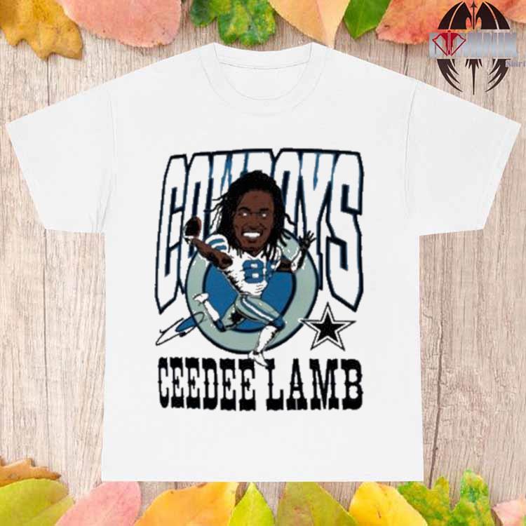 CeeDee Lamb Dallas Cowboys cartoon run signature shirt - Limotees