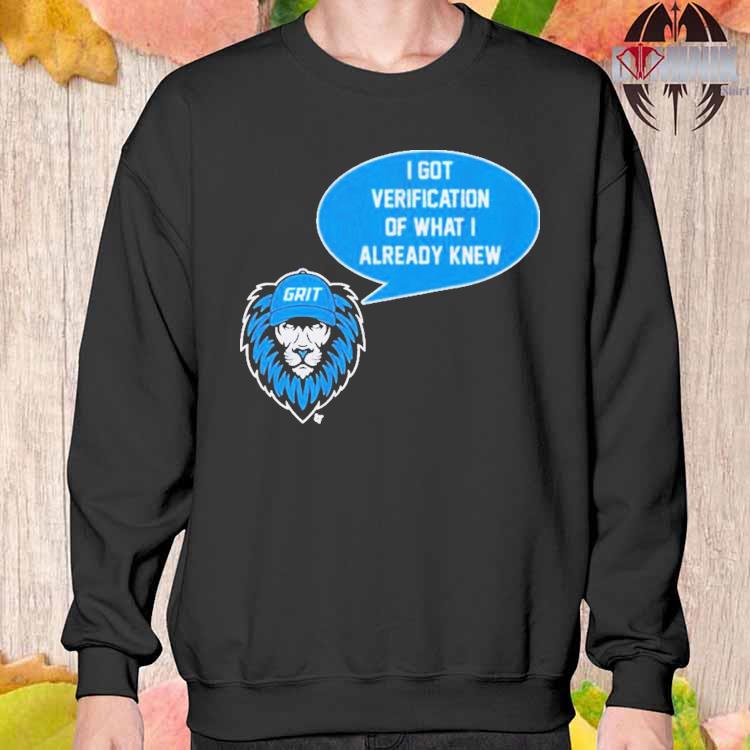 Detroit Lions Grit Verification Shirt - Peanutstee