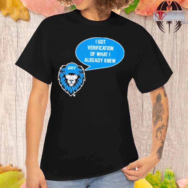 Detroit Lions Grit Verification Shirt - Peanutstee