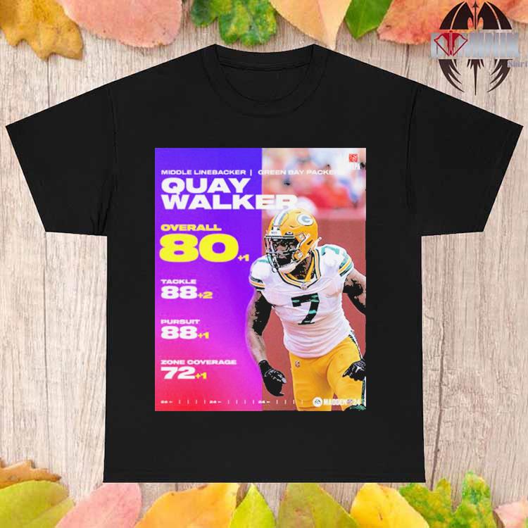 Middle Linebacker Green Bay Packers Quay Walker Overall 80 Points NFL  Madden 24 Home Decor Poster Canvas Shirt, hoodie, sweater, long sleeve and  tank top