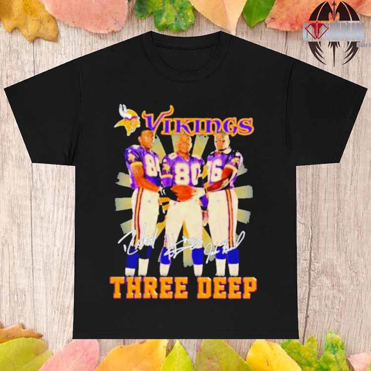 Official Minnesota vikings three deep jake reed cris carter randy moss  signatures T-shirt, hoodie, sweater, long sleeve and tank top