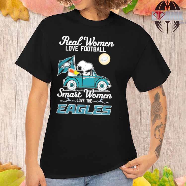 Snoopy and Woodstock car real women love football smart women love the Philadelphia  Eagles flag shirt, hoodie, sweater, long sleeve and tank top