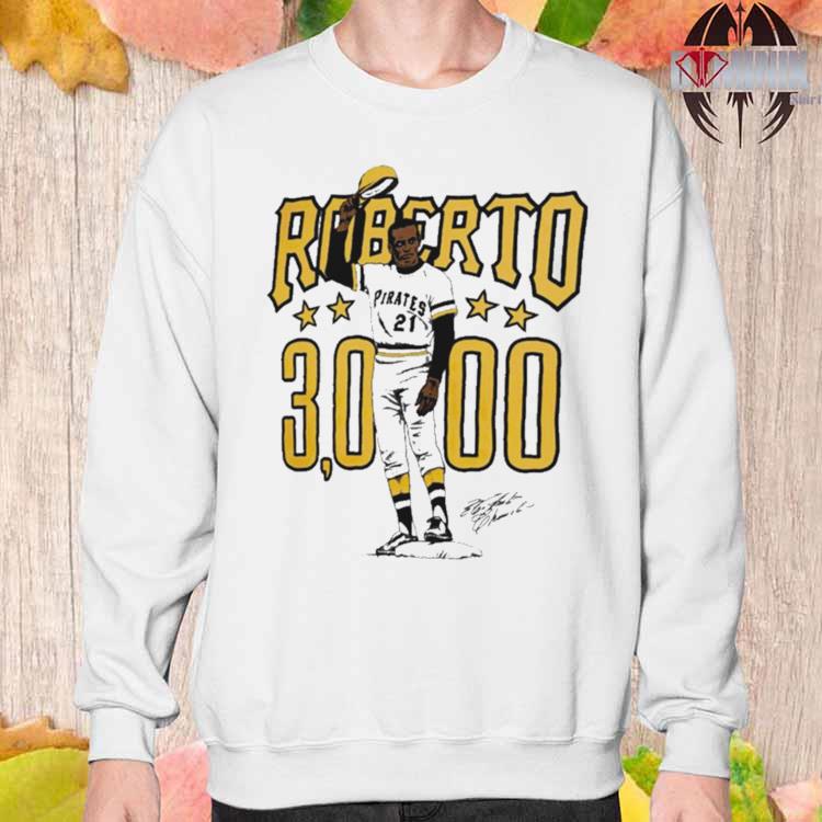 Original roberto Clemente 30000 Pittsburgh Pirates Illustration signature  shirt - Limotees
