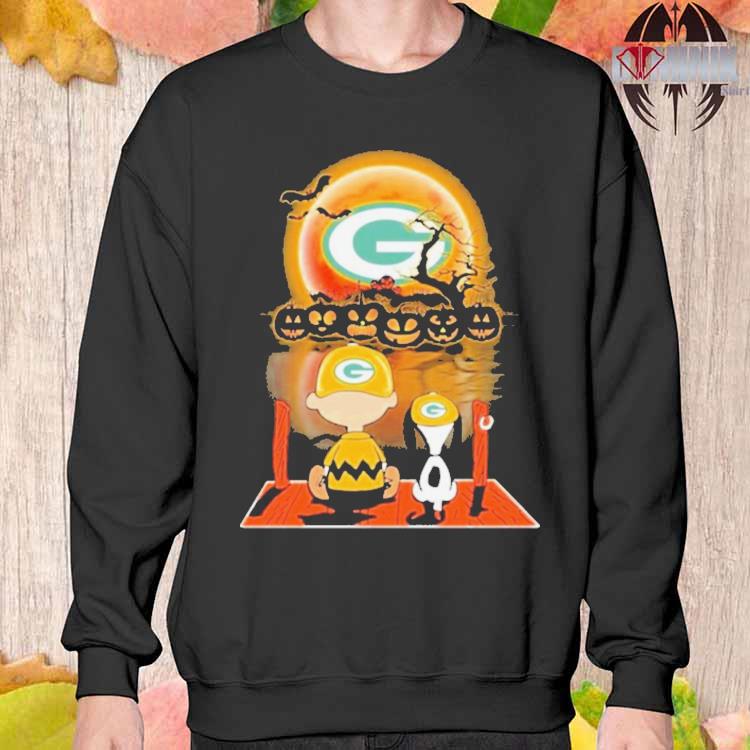 Snoopy Charlie Brown Pumpkin Green Bay Packers Halloween Moon