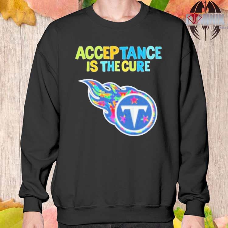 Official Tennessee Titans autism awareness acceptance is the cure logo  design t-shirt, hoodie, sweater, long sleeve and tank top