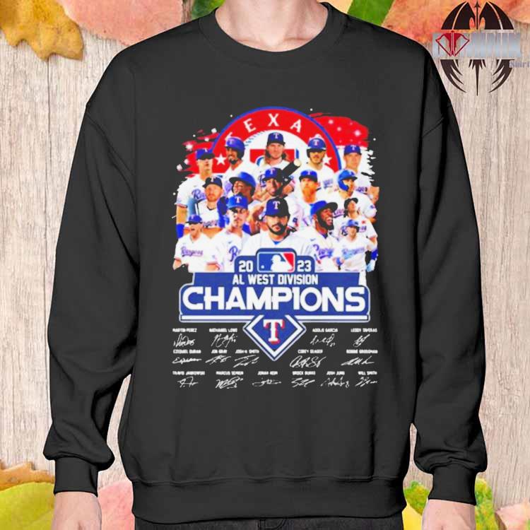 Rangers 2023 AL West Division Champions Texas Rangers Signatures T Shirt,  hoodie, sweater, long sleeve and tank top