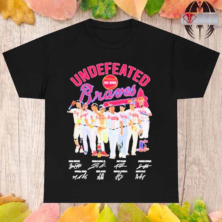 Undefeated Perfect 100 Wins Atlanta Braves Signatures Shirt, hoodie,  sweater, long sleeve and tank top