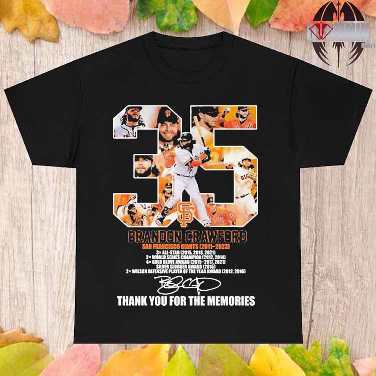 35 Brandon Crawford San Francisco Giants 2011 – 2023 Memories T-shirt -  Shibtee Clothing