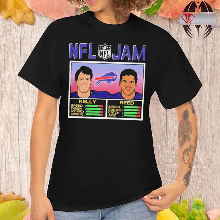 Andre Reed & Jim Kelly Buffalo Bills Homage NFL Retired Jam Tri-Blend T- Shirt - Heathered Red