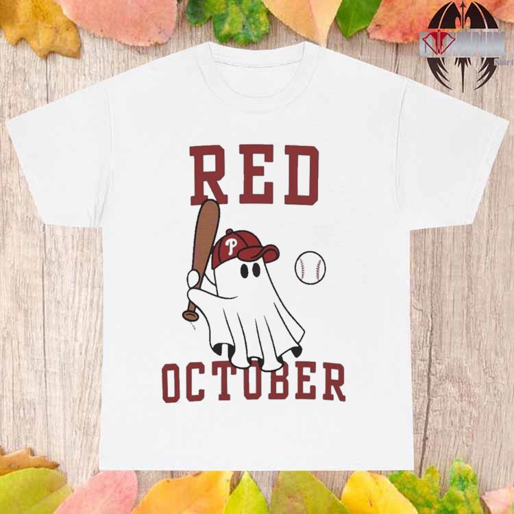 Phillies Philly Red October Cute Ghost T-shirt, hoodie, longsleeve